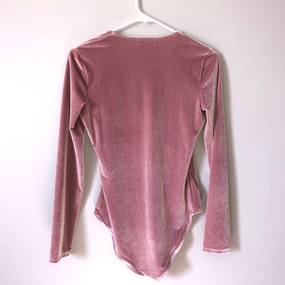 (SOLD) Madewell Velvet Wrap Bodysuit - S - Picture 4 of 6